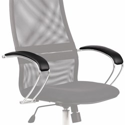 Накладки мягкие на подлокотники кресел BRABIX/Метта серии EX-800, BK, BP, BC, LK, КОМПЛЕКТ 2 шт., экокожа, черные - фото 16566583