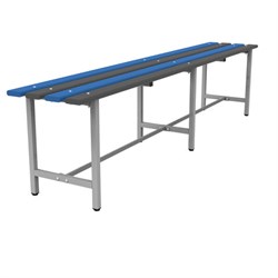 Скамья пластиковая влагостойкая на металлокаркасе "СТ 4П", 2000х350х460 мм, регулируемые опоры, каркас металлический серый, сиденье пластик - фото 16566667