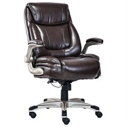 Кресло HAWASAN (ХАВАСАН) "Cruise EX-565", откидные подлокотники, рециклированная кожа, коричневое, 532973 - фото 16566744