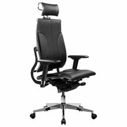 Кресло МЕТТА "Move" B2-10D, 2D-спинка, 3D-подголовник, 4D-подлокотники, экокожа, черное - фото 16566755