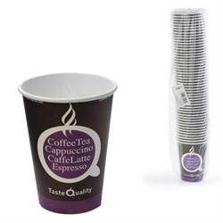 Стакан одноразовый бумажный 300/430 мл, D 90 мм, КОМПЛЕКТ 50 шт., однослойный, холодное/горячее, Taste Quality, ФОРМАЦИЯ, HB90-430-0058, HB90-430-0058-5 - фото 16567184