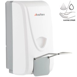 Дозатор локтевой для жидкого мыла и антисептика НАЛИВНОЙ, 1 л, белый, KSITEX, ES-1000 - фото 16567200