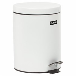 Ведро мусорное с педалью 5 литров "Classic", БЕЛОЕ ГЛЯНЦЕВОЕ, металлическое, со съемным внутренним ведром, LAIMA, 604947 - фото 16567227