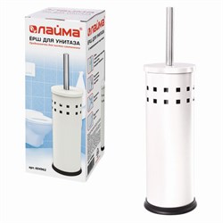 Ершик для унитаза с подставкой, металл, белый, глянцевый, LAIMA, 604962 - фото 16567229