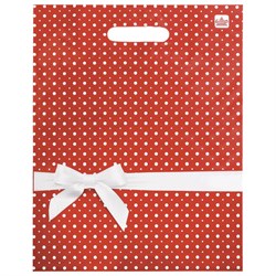 Пакет с вырубной ручкой ПВД, 40х31 см, "Подарочный", 60 мкм, н00112812 - фото 16567268