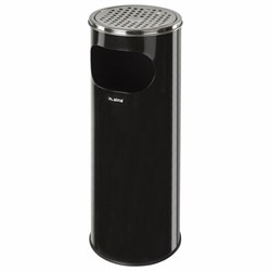 Урна с пепельницей 18 литров, 580х210 мм, нержавеющая сталь, черная, LAIMA PROFESSIONAL, 606298 - фото 16567308