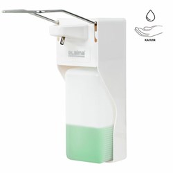 Дозатор локтевой для жидкого мыла и геля-антисептика, с еврофлаконом 1 л, LAIMA, ABS-пластик, 607325, X-2265 - фото 16567375