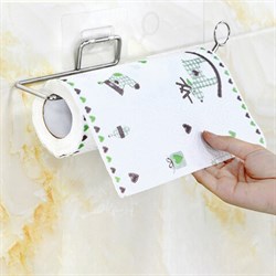 Держатель для бумажных полотенец и рулонных салфеток самоклеящийся, хром, LAIMA HOME, 607998 - фото 16567426