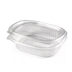 Одноразовый контейнер овальный 350 мл, С КРЫШКОЙ, ЮП-РКС, КОМПЛЕКТ 360 шт., прозрачный, ПЭТ, ЮУПМ6003 - фото 16567431
