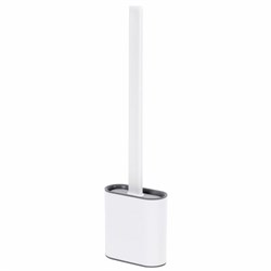 Ершик для унитаза силиконовый FLAT TYPE (плоский) напольный / настенный с креплением, LAIMA, 608131 - фото 16567451