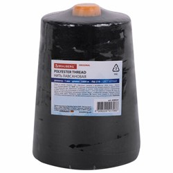 Нить лавсановая для прошивки, ЧЕРНАЯ, диаметр 1 мм, 1000 м, ЛШ 210, BRAUBERG ORIGINAL, 608924 - фото 16567588