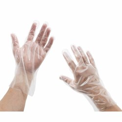 Перчатки полиэтиленовые одноразовые КОМПЛЕКТ 50 пар (100 шт.), размер L (большие), 9 микрон - фото 16567746