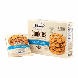 Печенье в индивидуальной упаковке сахарное FALCONE "Cookies" с молочным шоколадом, 200 г, ИТАЛИЯ, MC-00013546 - фото 16567965