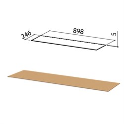 Вкладыш СТЕКЛО для стола переговоров "Приоритет", 898х246х5 мм, К-930 - фото 16568165
