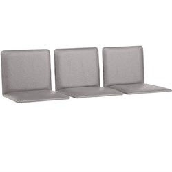 Сиденья для кресла "Терра", комплект 3 шт., кожзам серый, каркас серебристый - фото 16568192