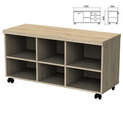 Тумба-креденция (каркас БЕЗ ФАСАДОВ) "Приоритет" (1200х446х600 мм), кронберг, К-924, К-924 кронберг - фото 16568361