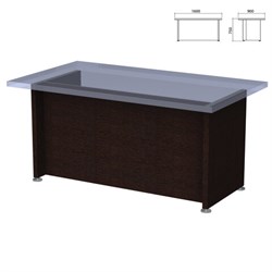 Каркас стола письменного "Приоритет" (1600х900х750 мм), венге, К-902, К-902 венге - фото 16568366