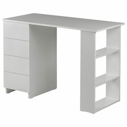 Стол письменный/компьютерный BRABIX "Scandi CD-016", 1100х500х750 мм, 4 ящика, белый, 641891, ЦБ013707-1 - фото 16568399