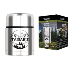 Термос 0,6 л для еды/напитков с широким горлом, нержавеющая сталь SUS304, TAIGARU (ТАЙГАРУ) FOOD, серебристый, 700324 - фото 16568895