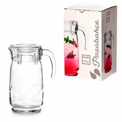 Кувшин прозрачный с крышкой, объем 1650 мл, стекло, PASABAHCE "АКВАТИК", фирменная подарочная упаковка, 43324 - фото 16568917