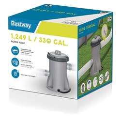 Картриджный фильтр-насос 1249 л/ч, картридж I, для бассейнов от 183 до 366 см, BESTWAY, 58381 - фото 16568940
