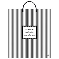 Пакет с пластиковой ручкой ПВД, 44х40 см, "Классическая полоска", 100 мкм, н00269916 - фото 16568982
