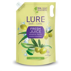 Мыло-жидкое 500 мл, LURE SKIN CARE, с маслом оливы, дой-пак, 8199 - фото 16569032