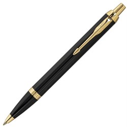 Ручка шариковая PARKER "IM Core Black Lacquer GT", ежедневник А5 черный, пакет, 880899 - фото 16569077