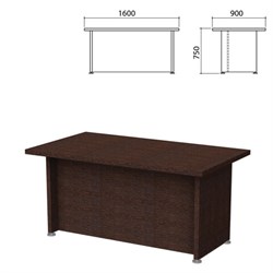 Стол письменный "Приоритет" 1600х900х750 мм, венге (КОМПЛЕКТ) - фото 16569373