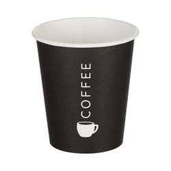 Одноразовый бумажный стакан Комус Total Black - фото 16578507