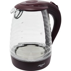 Стеклянный электрический чайник Atlanta ATH-2467 bordo - фото 16581946