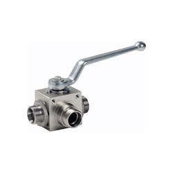 Гидравлический шаровый трехходовой кран TITAN LOCK TLHYD3V3/4M - фото 16585150