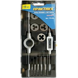 Набор метчиков и плашек ПРАКТИКА 779-455 - фото 16587423