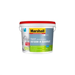 Влагостойкая интерьерная краска для кухни и ванной MARSHALL 5248868 - фото 16594016
