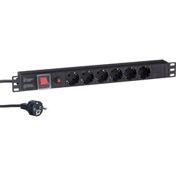 Блок розеток ExeGate ServerPro PDU-19H606 Al-6S-EU2CU-SW-O - фото 16604420