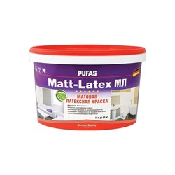 Моющаяся латексная морозостойкая краска Pufas MATT-LATEX - фото 16606846