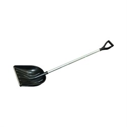 Снеговая лопата FORT КУПЕЦ пластик, 410х420 мм, алюминиевый черенок, V-образная ручка, оцинкованная планка - фото 16607180