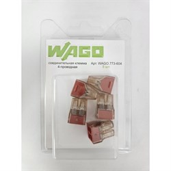 Четырехпроводная соединительная клемма WAGO 773-604 - фото 16609681