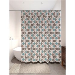 Штора для ванной PRIMANOVA Dots (чёрно-серый) - фото 16610400