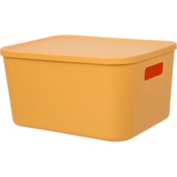 Корзина пластиковая для хранения HANDY HOME Оптима, Д265 Ш185 В100, желтый - фото 16613028