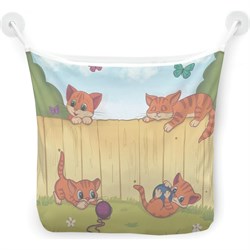 Настенная сетка-органайзер для ванной для игрушек JoyArty Игривые котята - фото 16613866