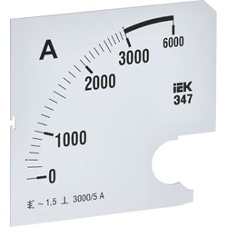 Сменная шкала к амперметру IEK э47 - фото 16619421