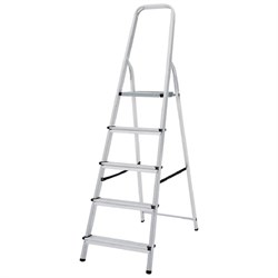 Алюминиевая стремянка KROFT 5 ступеней - фото 16619987