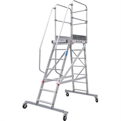 Передвижная односторонняя лестница-подмости НОВАЯ ВЫСОТА NV 5510 - фото 16622500