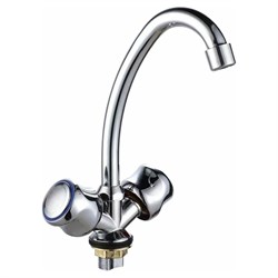 Двухвентильный смеситель для кухонной мойки Rainsberg R64113F - фото 16624856