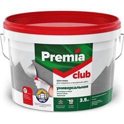 Универсальная шпатлевка для наружных и внутренних работ Premia Club CLUB - фото 16627095