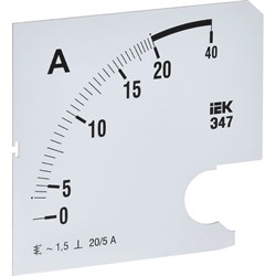 Сменная шкала к амперметру IEK э47 - фото 16628954