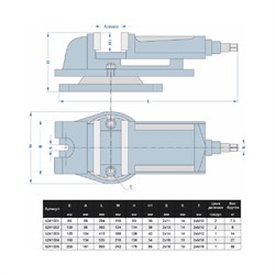 Поворотные станочные тиски GRIFF QH - фото 16632209