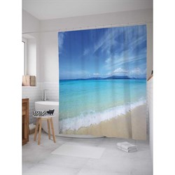 Шторка-занавеска для ванной JoyArty Плывущие волны - фото 16639663