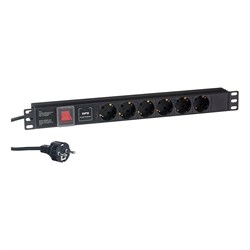 Блок розеток ExeGate ServerPro PDU-19H608 Al-6S-EU2CU-SW-SPD1 - фото 16654169